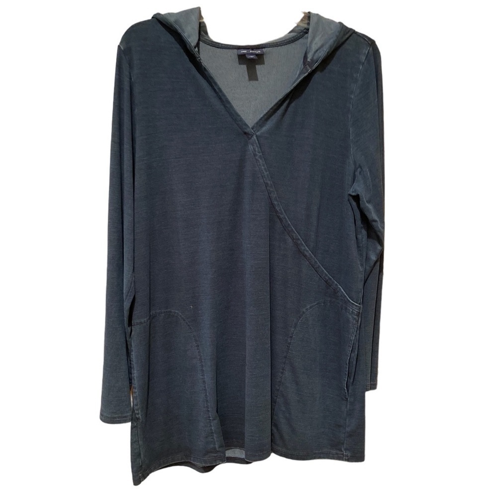 Indigo Pure Jill Lightweight Hoodie Tunic Size M